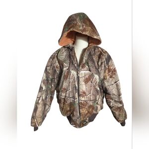 Walls Realtree Rust Brown And Camo Reversible Outdoor Jacket